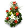 Grace. Very bright and stylish bouquet of orange roses and white lilies will make a perfect gift for anyone.. Minsk