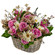 floral arrangement in a basket. Minsk