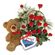 You are My Valentine!. A basket of red roses with greens, plush teddy and delicious  chocolates in a heart-shaped box.

. Minsk