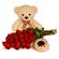 Sweet Celebration!. This excellent gift set of a cake, roses and a teddy bear will surely bring joy to a recipient!. Minsk