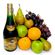 Cognac and fruits. This excellent gift set includes fresh fruit and a bottle of fine cognac.. Minsk