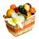 &#39;Delicious&#39; Basket. Delicious fruit & flower arrangement in a basket.. Minsk
